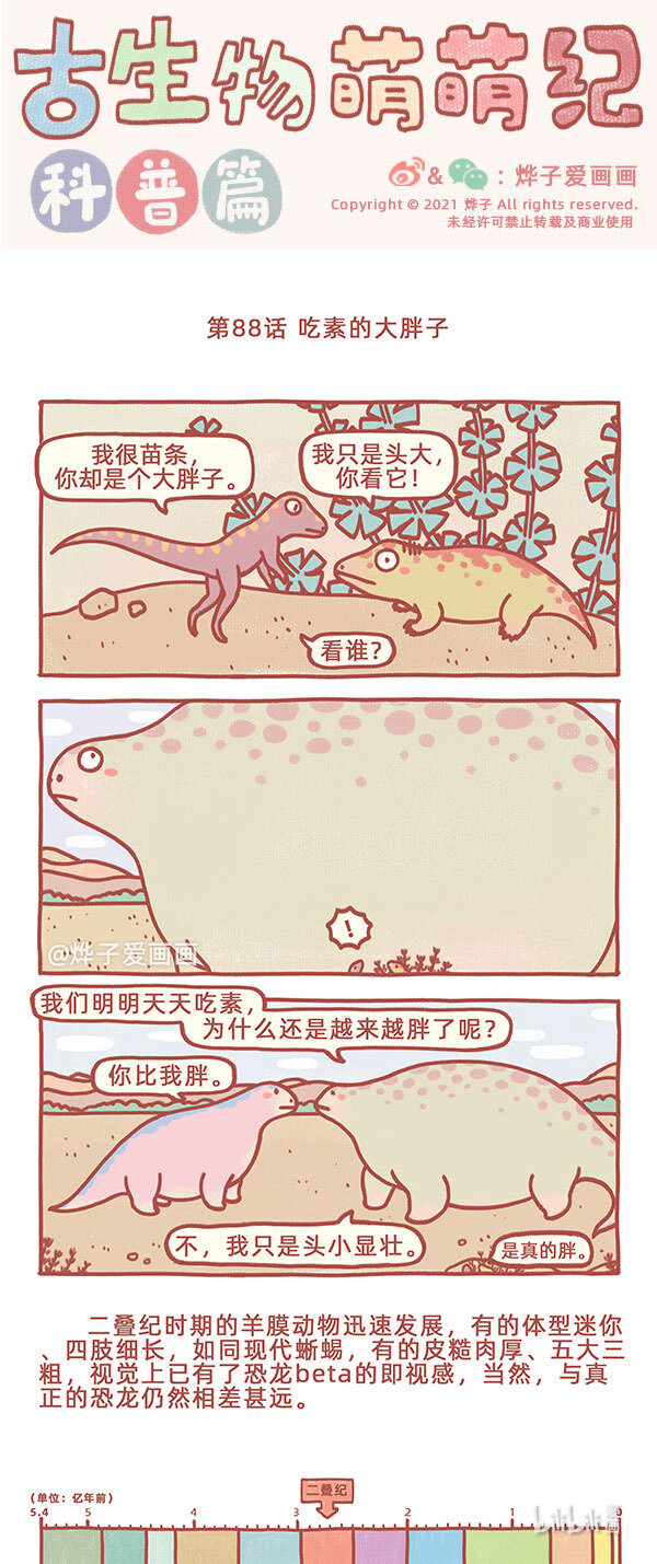 古生物萌萌纪（科普篇）漫画,第88话 吃素的大胖子1图