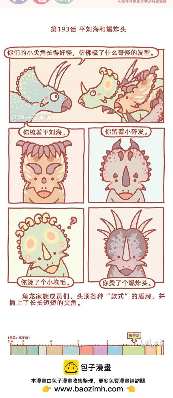 古生物萌萌纪（科普篇）漫画,第193话 平刘海与爆炸头1图