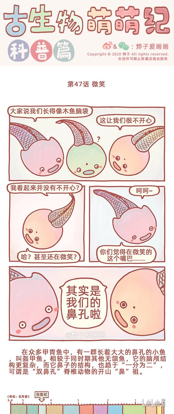 古生物萌萌纪（科普篇）漫画,第47话 微笑1图