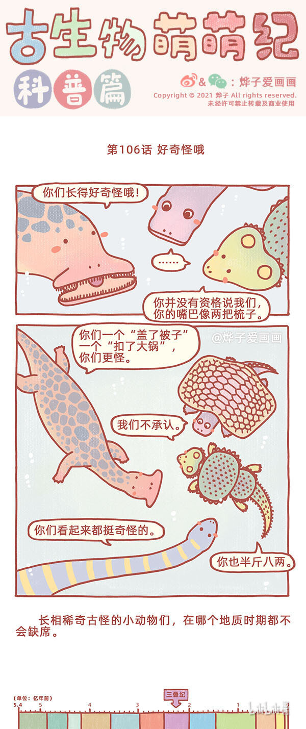 古生物萌萌纪（科普篇）漫画,第106话 好奇怪哦1图