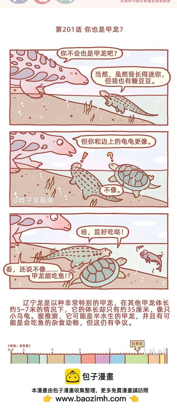 古生物萌萌纪（科普篇）漫画,第201话 你也是甲龙？1图