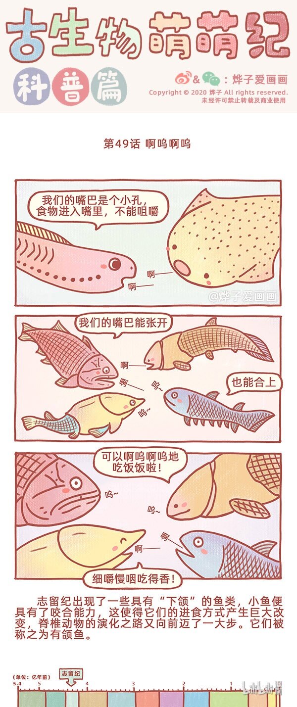 古生物萌萌纪（科普篇）漫画,第49话 啊呜啊呜1图