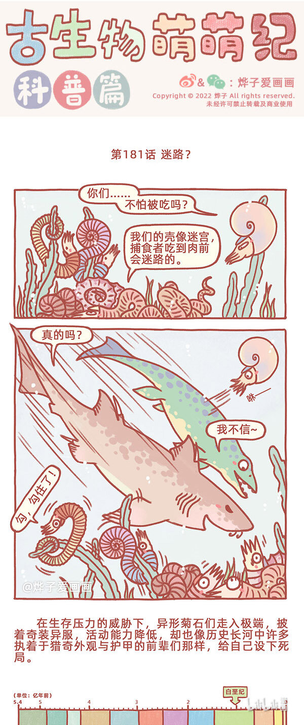 古生物萌萌纪（科普篇）漫画,第181话 迷路？1图