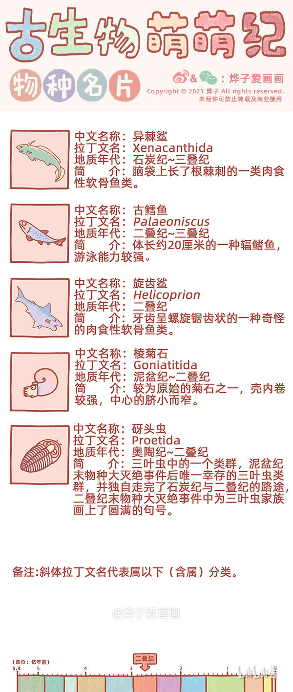 古生物萌萌纪（科普篇）漫画,物种名片 二叠纪21图