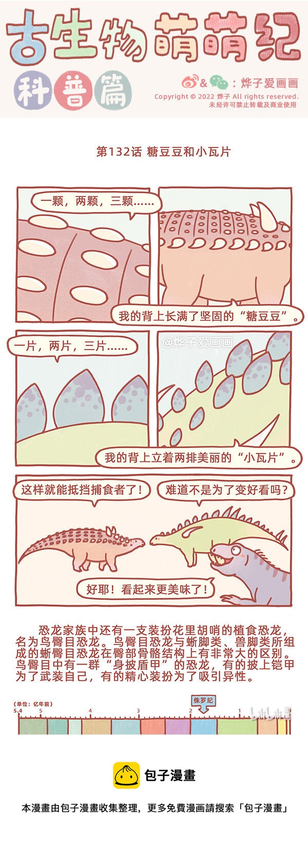 古生物萌萌纪（科普篇）漫画,第132话 糖豆豆和小瓦片1图