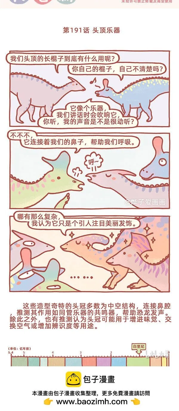 古生物萌萌纪（科普篇）漫画,第191话 头顶乐器1图