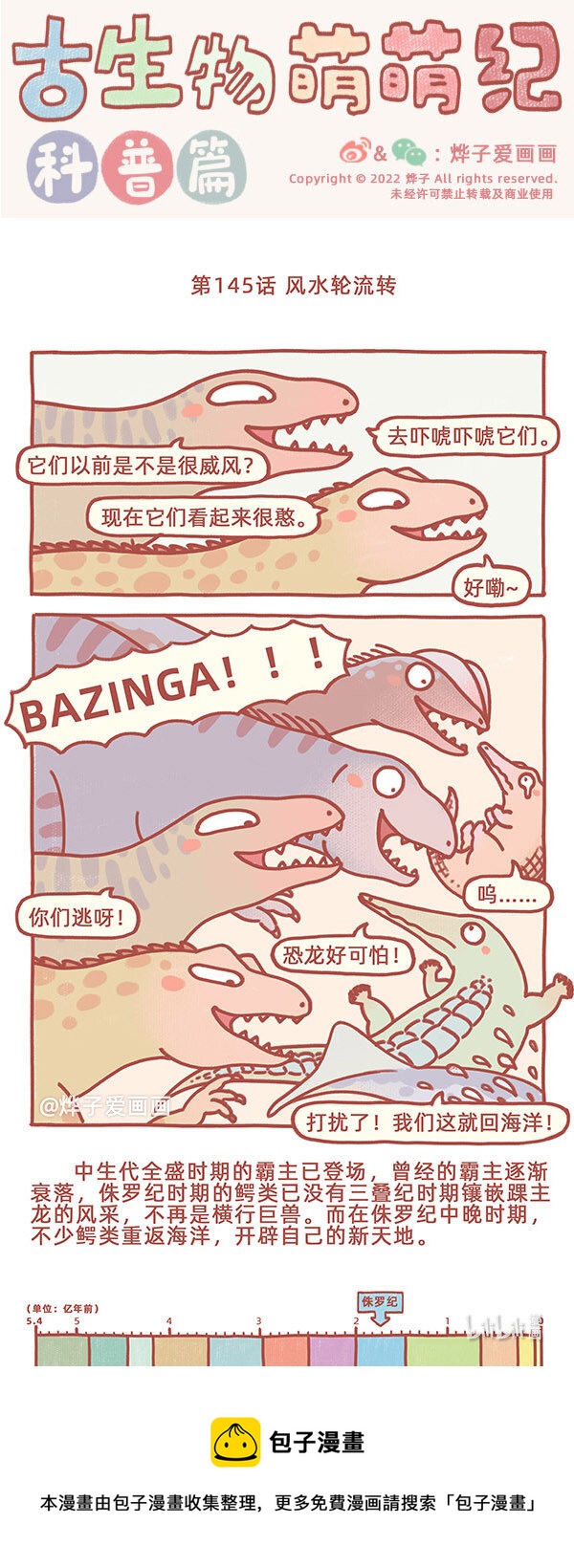 古生物萌萌纪（科普篇）漫画,第145话 风水轮流转1图